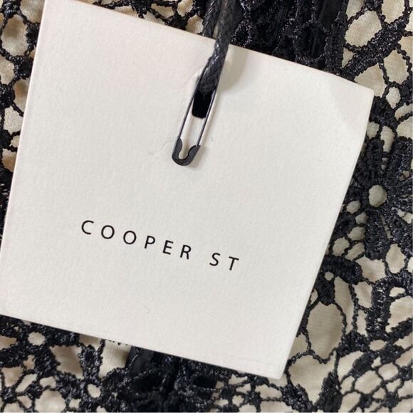 Cooper St. Black Floral Crochet Lace Midi Dress - Size 4 - Picture 8 of 8